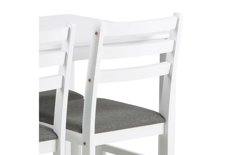 Lumino Ruokailuryhmä 110 Cm + 4 Ruokapöydän Tuolia - Valkoinen - Huonekalut - Pöytä & ruokailuryhmä - Ruokailuryhmä