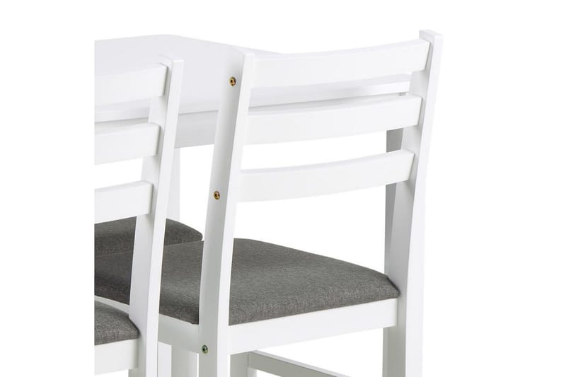 Lumino Ruokailuryhmä 110 Cm + 4 Ruokapöydän Tuolia - Valkoinen - Huonekalut - Pöytä & ruokailuryhmä - Ruokailuryhmä
