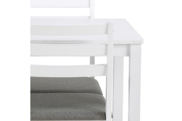 Lumino Ruokailuryhmä 110 Cm + 4 Ruokapöydän Tuolia - Valkoinen - Huonekalut - Pöytä & ruokailuryhmä - Ruokailuryhmä