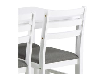 Lumino Ruokailuryhmä 110 Cm + 4 Ruokapöydän Tuolia - Valkoinen - Huonekalut - Pöytä & ruokailuryhmä - Ruokailuryhmä