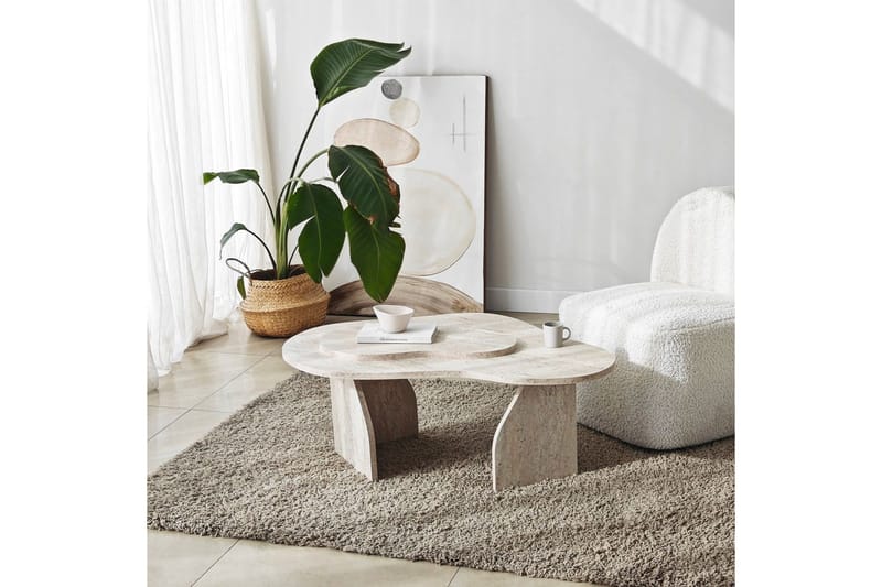 Lunor Sohvapöytä 105 cm - Beige - Huonekalut - Pöytä & ruokailuryhmä - Sohvapöytä