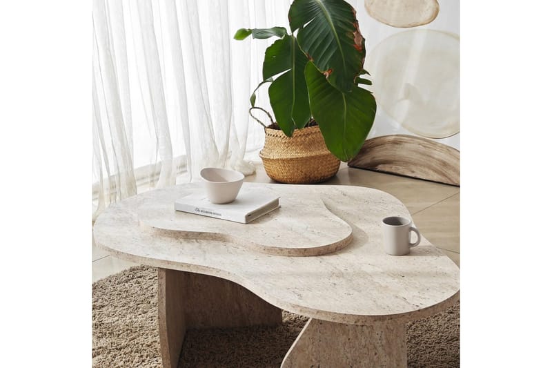Lunor Sohvapöytä 105 cm - Beige - Huonekalut - Pöytä & ruokailuryhmä - Sohvapöytä