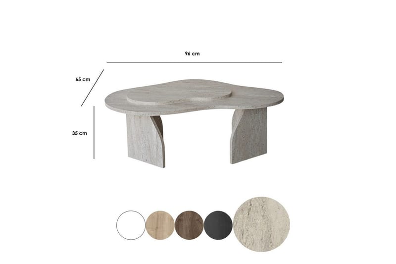 Lunor Sohvapöytä 105 cm - Beige - Huonekalut - Pöytä & ruokailuryhmä - Sohvapöytä