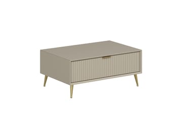 Luxe 90 cm suorakulmainen sohvapöytä laatikoilla puuta - Beige - Huonekalut - Pöytä & ruokailuryhmä - Sohvapöytä