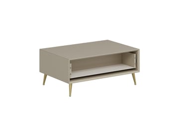 Luxe 90 cm suorakulmainen sohvapöytä laatikoilla puuta - Beige - Huonekalut - Pöytä & ruokailuryhmä - Sohvapöytä