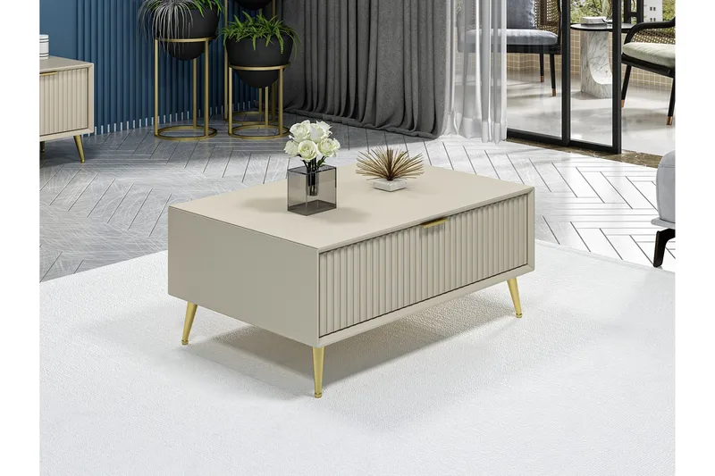 Luxe Sohvapöytä 90 cm, Hiekkakivi