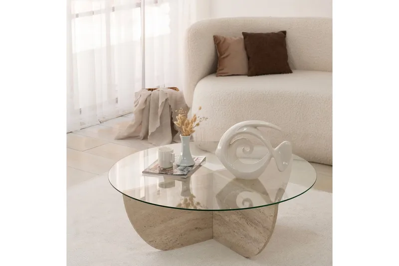 Makhan Sohvapöytä 90 cm - Beige - Huonekalut - Pöytä & ruokailuryhmä - Sohvapöytä