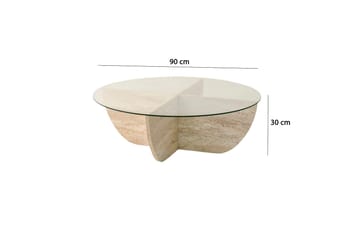 Makhan Sohvapöytä 90 cm - Beige - Huonekalut - Pöytä & ruokailuryhmä - Sohvapöytä