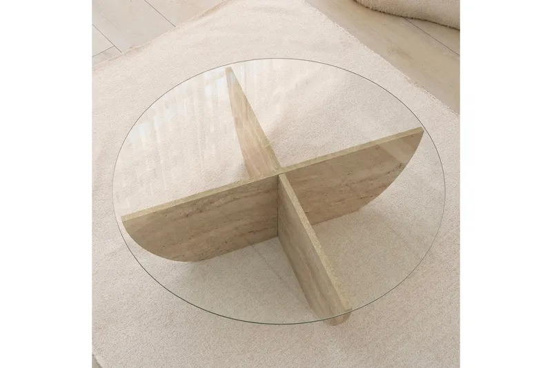 Makhan Sohvapöytä 90 cm - Beige - Huonekalut - Pöytä & ruokailuryhmä - Sohvapöytä