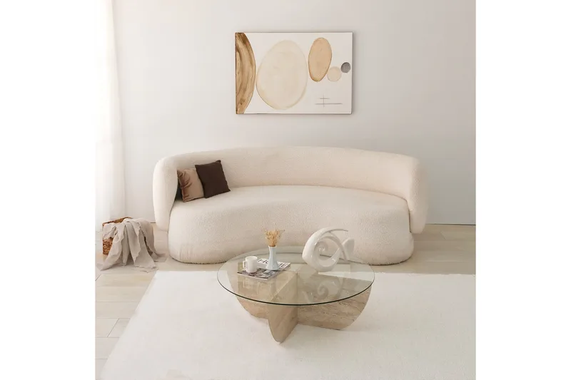 Makhan Sohvapöytä 90 cm - Beige - Huonekalut - Pöytä & ruokailuryhmä - Sohvapöytä