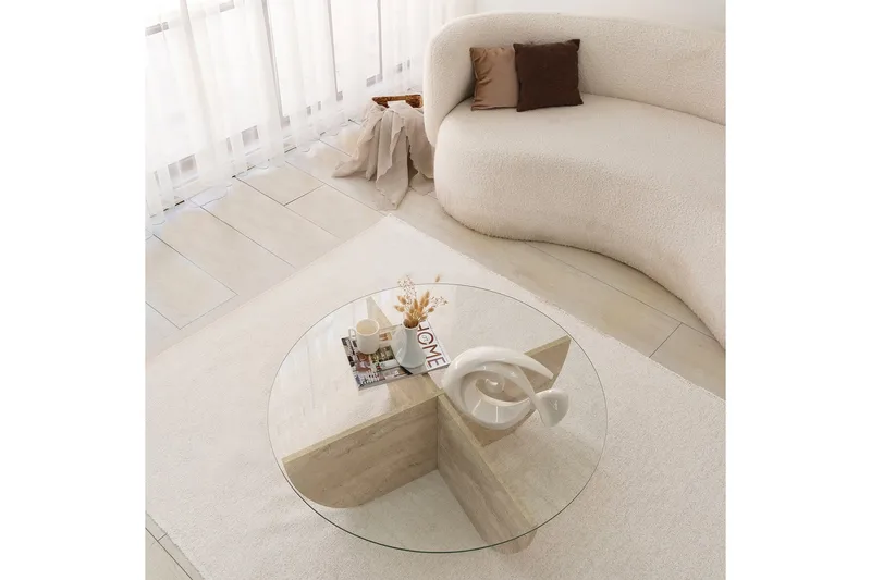 Makhan Sohvapöytä 90 cm - Beige - Huonekalut - Pöytä & ruokailuryhmä - Sohvapöytä