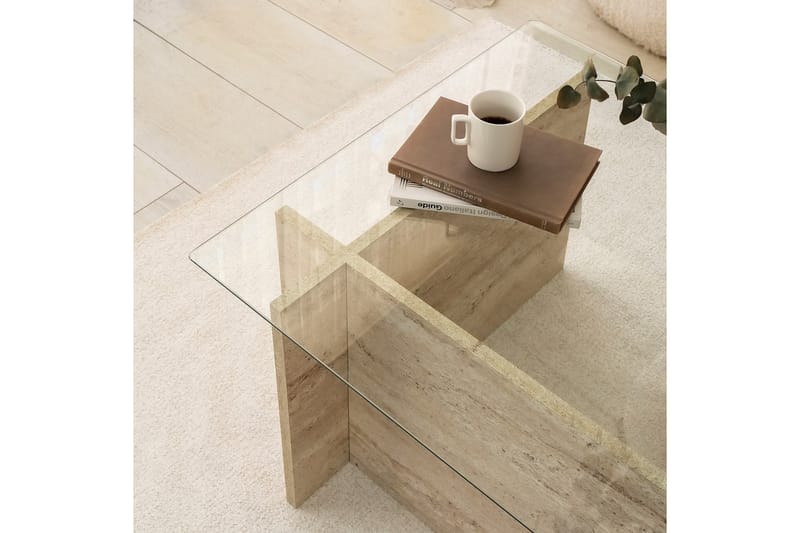 Malpani Sohvapöytä 105 cm - Beige - Huonekalut - Pöytä & ruokailuryhmä - Sohvapöytä