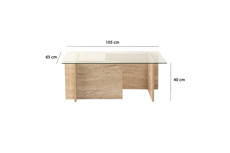 Malpani Sohvapöytä 105 cm - Beige - Huonekalut - Pöytä & ruokailuryhmä - Sohvapöytä