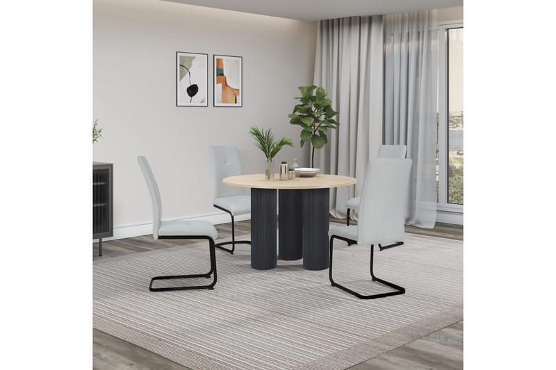 Mandan Pöytä Pyöreä 110 cm - Ruskea - Huonekalut - Pöytä & ruokailuryhmä - Ruokapöydät & keittiön pöydät