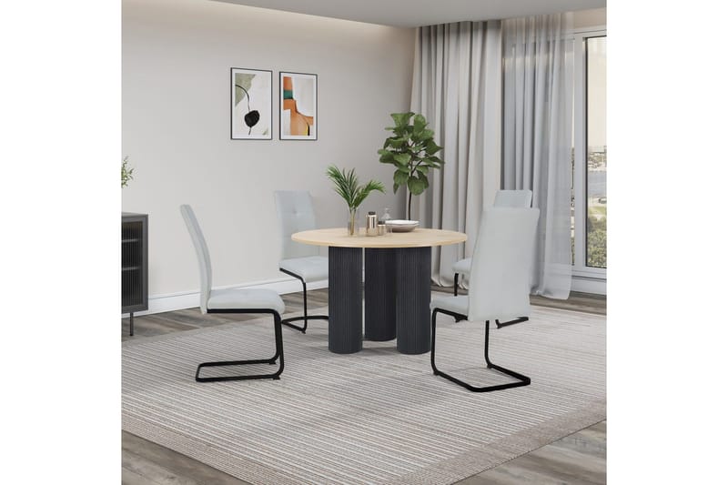 Mandan Pöytä Pyöreä 110 cm - Ruskea - Huonekalut - Pöytä & ruokailuryhmä - Ruokapöydät & keittiön pöydät