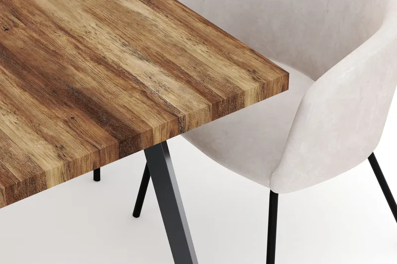 Marcelen Jatkettava Ruokapöytä ja 4 Berit Tuolia - Ruskea - Huonekalut - Pöytä & ruokailuryhmä - Ruokailuryhmä