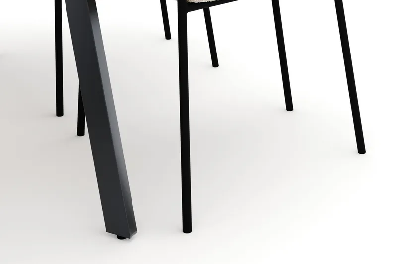 Marcelen Jatkettava Ruokapöytä ja 4 Gemmiano Tuolia - Ruskea - Huonekalut - Pöytä & ruokailuryhmä - Ruokailuryhmä