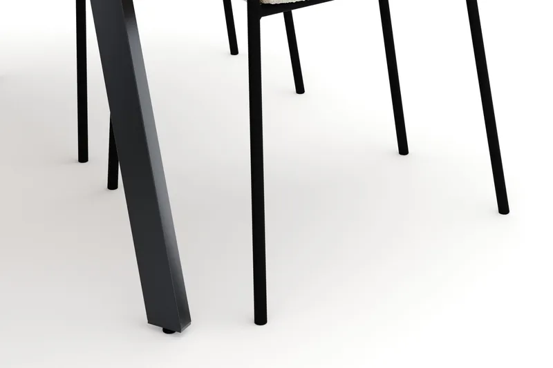 Marcelen Jatkettava Ruokapöytä ja 4 Gemmiano Tuolia - Ruskea - Huonekalut - Pöytä & ruokailuryhmä - Ruokailuryhmä