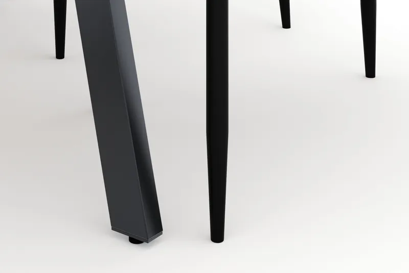 Marcelen Jatkettava Ruokapöytä ja 4 Sawako Tuolia - Ruskea - Huonekalut - Pöytä & ruokailuryhmä - Ruokailuryhmä