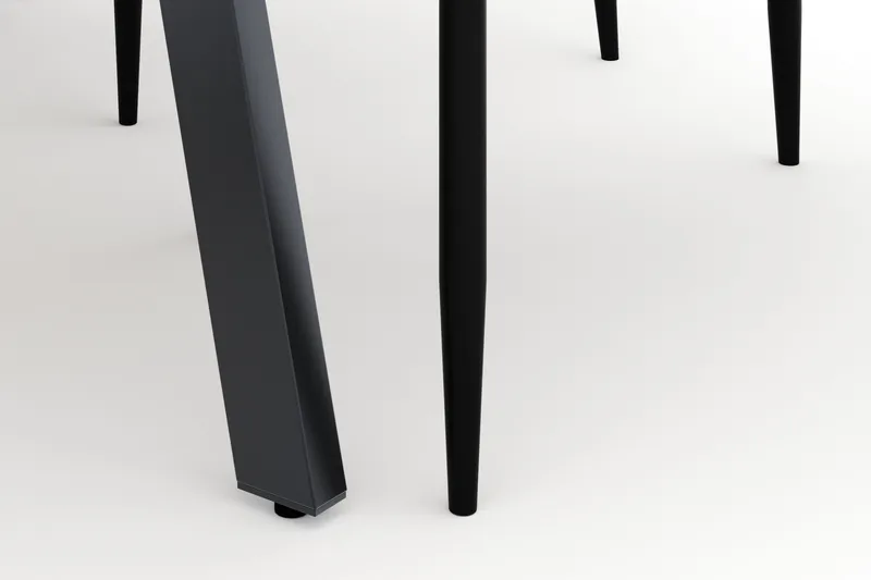 Marcelen Jatkettava Ruokapöytä ja 4 Sawako Tuolia - Ruskea - Huonekalut - Pöytä & ruokailuryhmä - Ruokailuryhmä