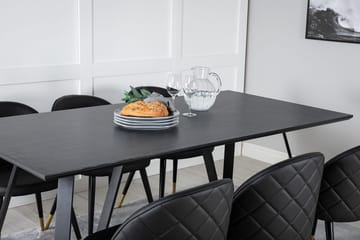 Marina-ruokapöytä 180 cm ja 6 Velvet Deluxe -ruokatuolia - Huonekalut - Pöytä & ruokailuryhmä - Ruokailuryhmä