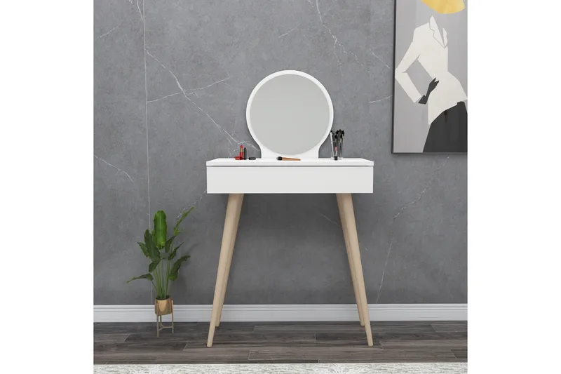 Markas Kampauspöytä 72 cm - Valkoinen - Huonekalut - Pöytä & ruokailuryhmä - Meikki- & kampauspöydät