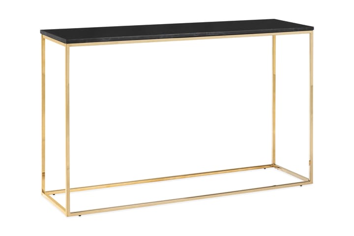 Apupöytä Titania 120 cm Marmori - Musta/Messinki - Marmoripöydät - Konsolipöytä - Eteispöytä