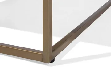 Delano suorakulmainen sohvapöytä 100 cm marmoria metallirungolla - Valkoinen - Huonekalut - Pöytä & ruokailuryhmä - Marmoripöydät
