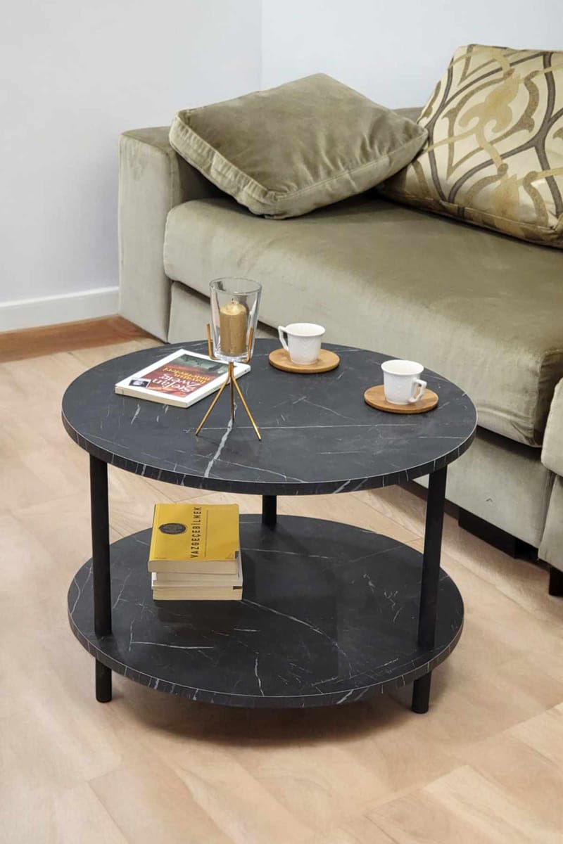 Sohvapöytä Hanah Home Peka Square (Ø60 x K43 cm) Marmori - Marmori - Huonekalut - Pöytä & ruokailuryhmä - Marmoripöydät