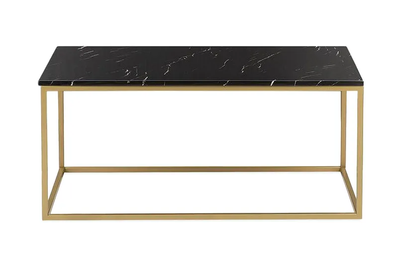 Sohvapöytä Heber Musta Marmorikuvio, Musta/Kulta