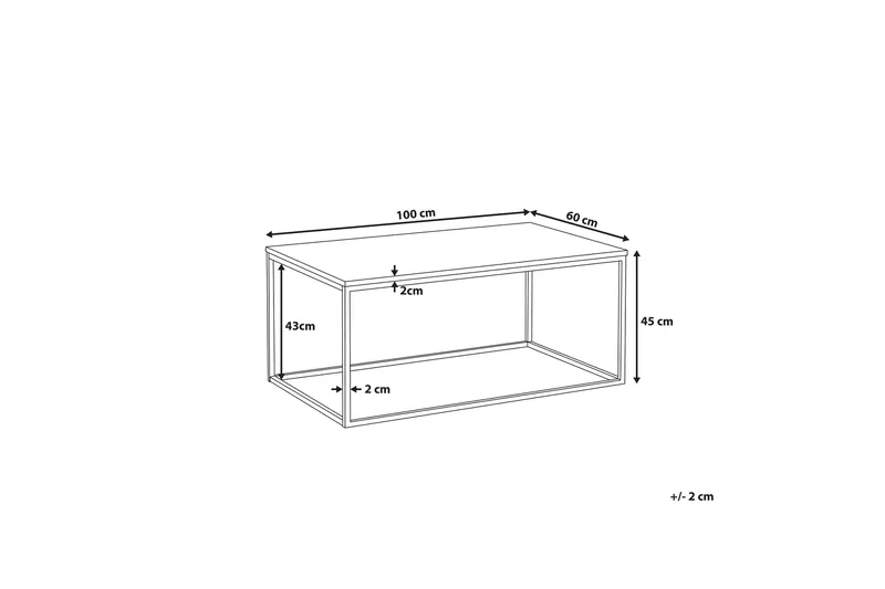 Sohvapöytä Heber Musta Marmorikuvio - Musta/Kulta - Huonekalut - Pöytä & ruokailuryhmä - Marmoripöydät