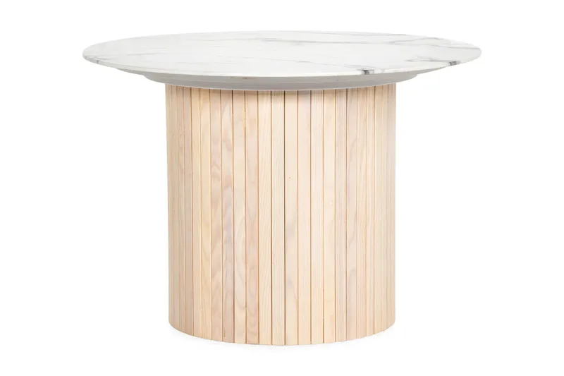 Sohvapöytä Kerrle 65 cm Pyöreä, Valkoinen/Beige