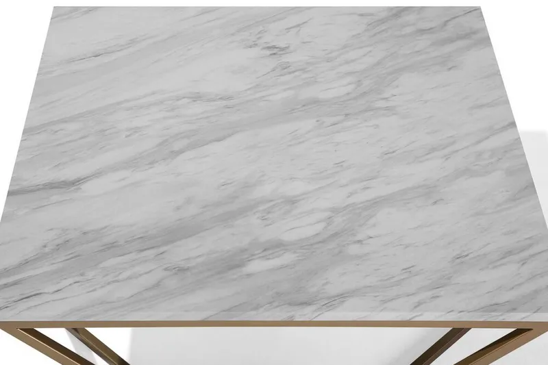 Sohvapöytä Malibu 80 cm - Valkoinen - Huonekalut - Pöytä & ruokailuryhmä - Marmoripöydät