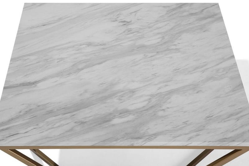Sohvapöytä Malibu 80 cm - Valkoinen - Huonekalut - Pöytä & ruokailuryhmä - Marmoripöydät