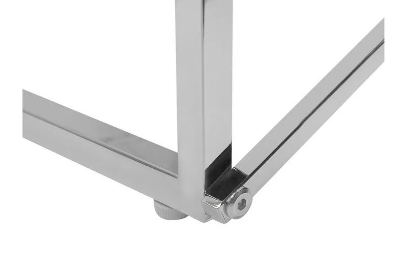 Sohvapöytä Stromback 100 cm Marmorikuvio - Valkoinen/Hopea - Huonekalut - Pöytä & ruokailuryhmä - Marmoripöydät