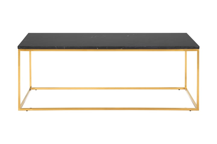Sohvapöytä Titania 120 cm Marmori - Musta/Messinki - Marmorip�öydät - Sohvapöytä