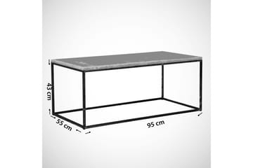 Sohvapöytä Ubbeboda 95 cm - Musta Marmorikuvio - Huonekalut - Pöytä & ruokailuryhmä - Sohvapöytä