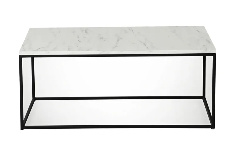 Sohvapöytä Ubbeboda 95 cm - Valk/Musta/Harmaa Marmorikuvio - Huonekalut - Pöytä & ruokailuryhmä - Sohvapöytä
