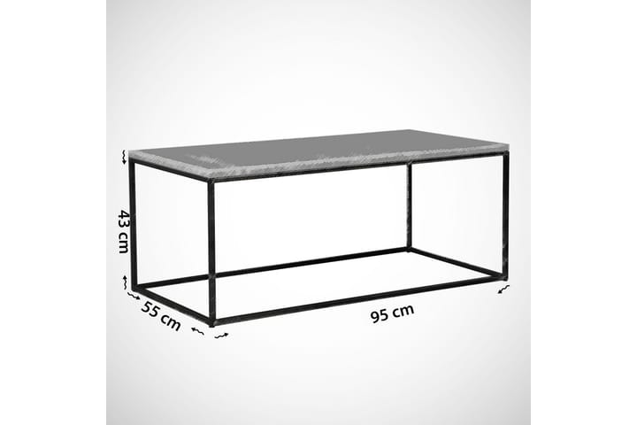 Sohvapöytä Ubbeboda 95 cm - Valk/Musta/Harmaa Marmorikuvio - Marmoripöydät - Sohvapöytä