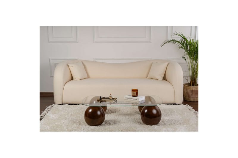 Maroulburg Sohvapöytä 118 cm - Valkoinen/Ruskea - Huonekalut - Pöytä & ruokailuryhmä - Sohvapöytä