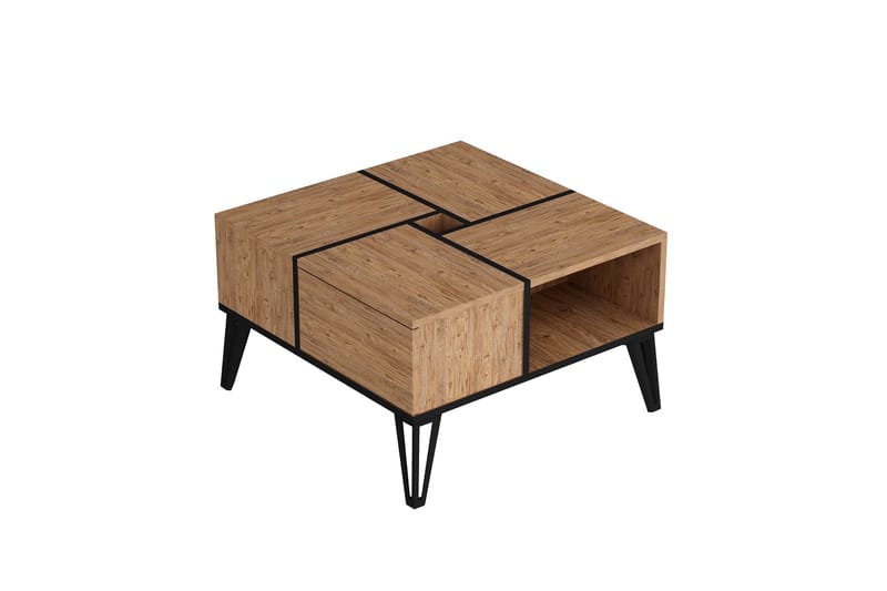 Masaaki Sohvapöytä 72 cm, Ruskea/Musta