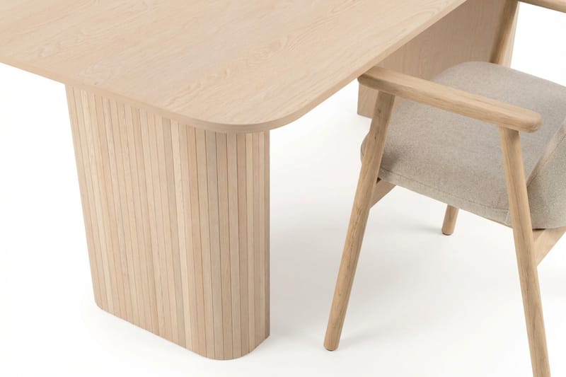 Matgrupp Bark Ljus Ek|Beige - Huonekalut - Pöytä & ruokailuryhmä - Ruokailuryhmä