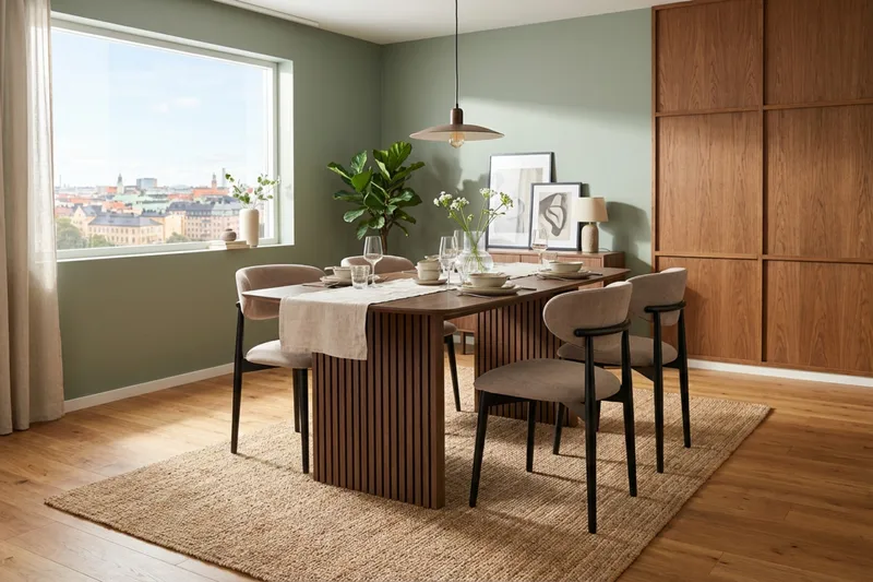 Matgrupp Bark Richeto med Molly stolar Svart - Huonekalut - Pöytä & ruokailuryhmä - Ruokailuryhmä