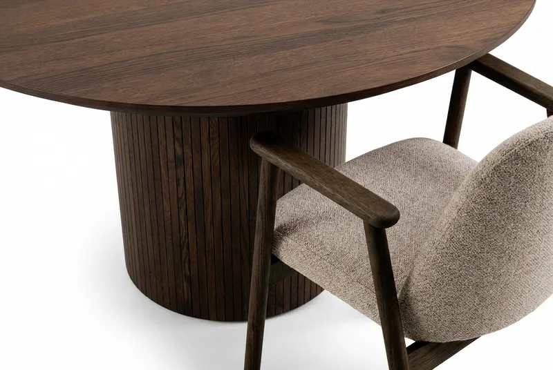 Matgrupp Bark Valnöt|Greige - Huonekalut - Pöytä & ruokailuryhmä - Ruokailuryhmä