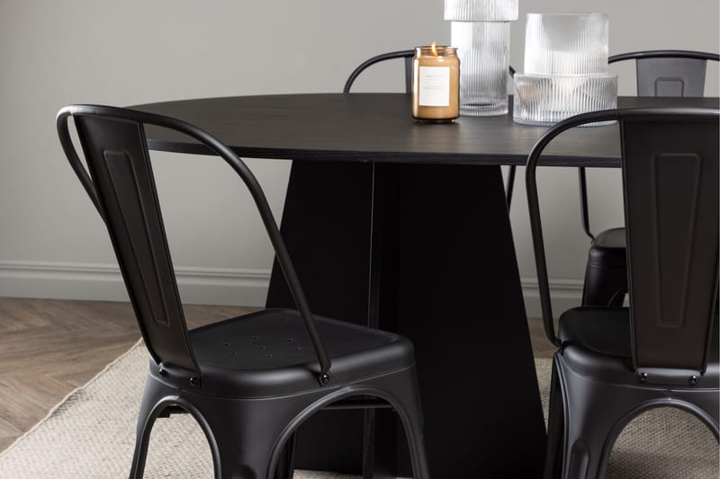 Matopöytä Bootcut 230x115 cm 4 Tempe-tuolilla - Musta - Huonekalut - Pöytä & ruokailuryhmä - Ruokapöydät & keittiön pöydät