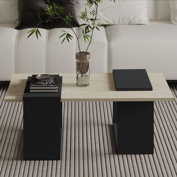 Matris sohvapöytä 90x37x46,6 cm - Travertiini/Antrasiitti - Huonekalut - Pöytä & ruokailuryhmä - Sohvapöytä - Sohvapöytä säilytystilalla