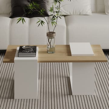 Matris sohvapöytä 90x37x46,6 cm - Valkoinen ja safiiritammi - Huonekalut - Pöytä & ruokailuryhmä - Sohvapöytä