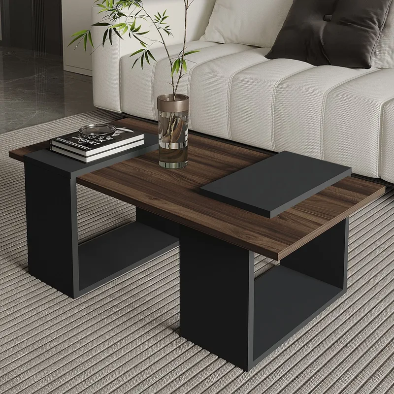 Matris sohvapöytä 90x37x46,6 cm - Pähkinä ja antrasiitti - Huonekalut - Pöytä & ruokailuryhmä - Sohvapöytä