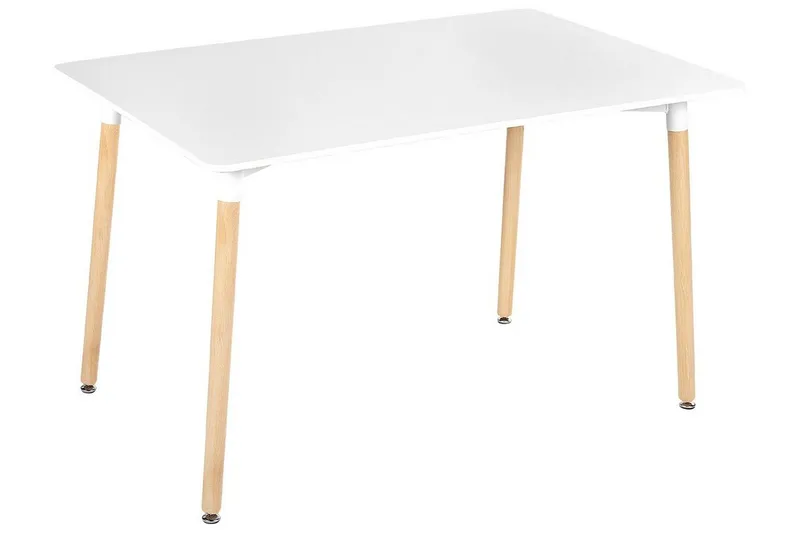 Medvina suorakulmainen ruokapöytä 120 cm, Valkoinen|Ruskea