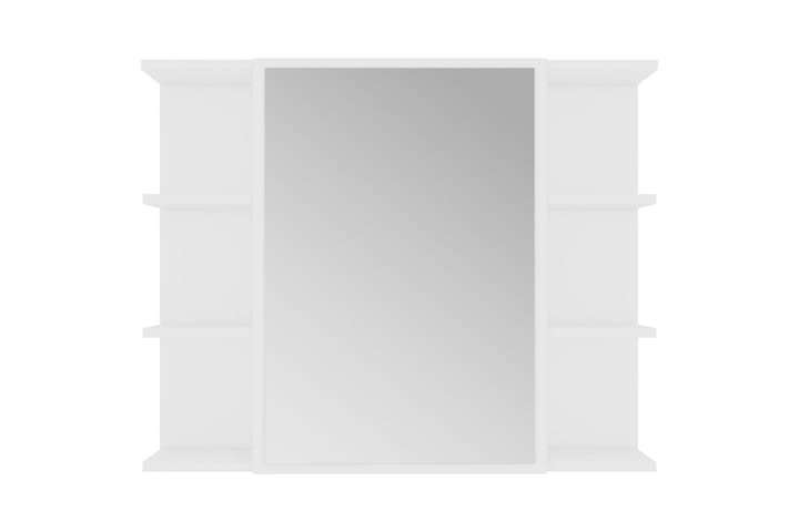 Kylpyhuoneen peilikaappi valkoinen 80x20,5x64 cm lastulevy - Valkoinen - Meikki- & kampauspöydät